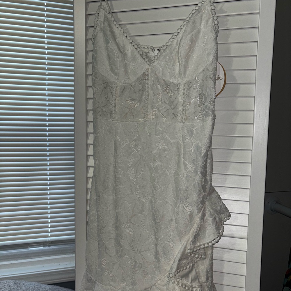 Selfie Leslie White Lace Dress